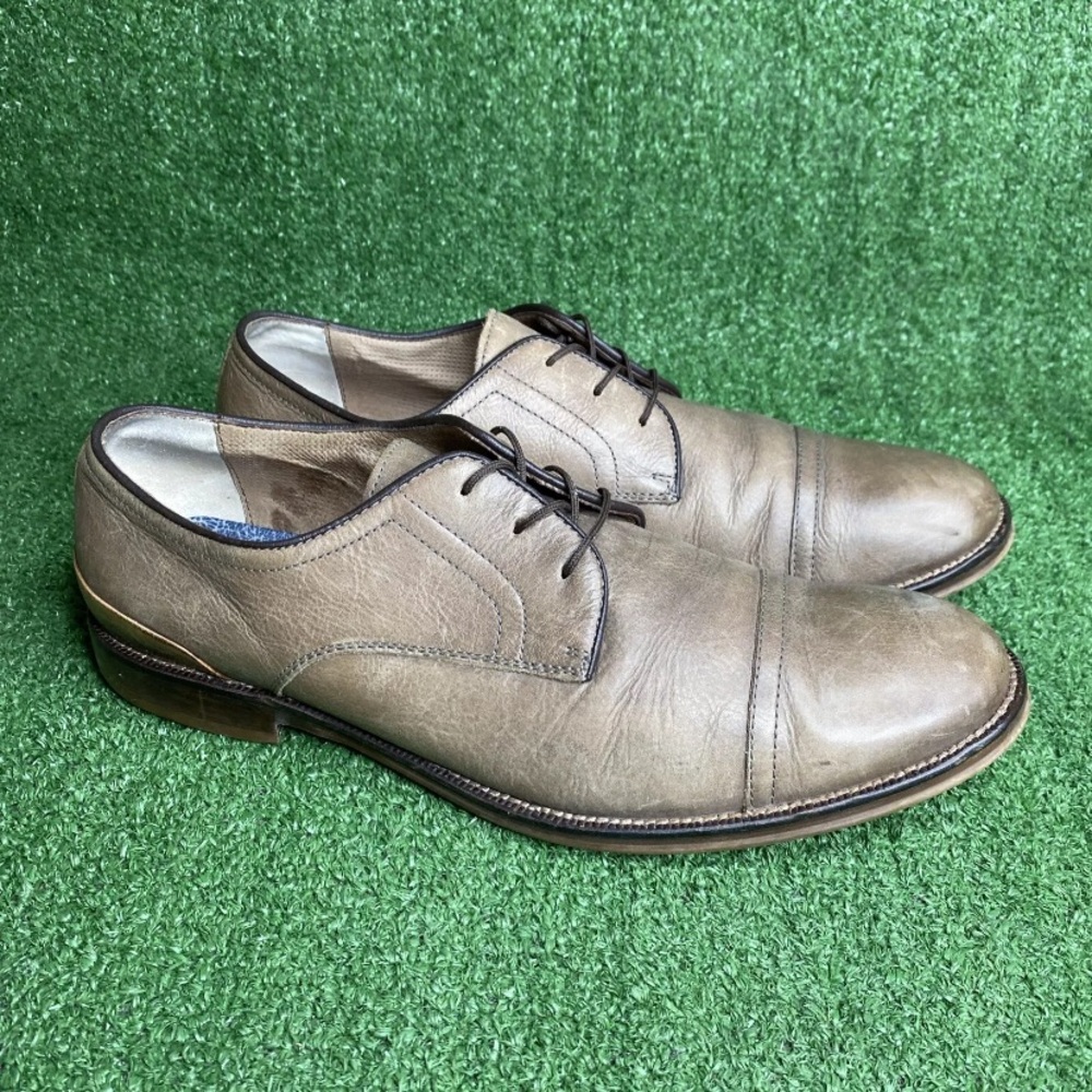Johnston Murphy 1850 Brown Leather‎ Lace Up Casual Oxfords Shoes Men's 13 M